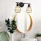 2-Light Industrial Vanity Light Rustic Wall Sconce for Bathroom, Farmhouse, or Kitchen Durable Metal Fixture with Adjustable Lighting, Easy Installation